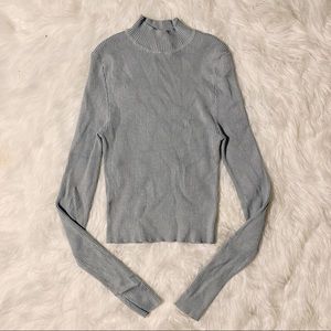 FOREVER 21 Blue Turtleneck Long Sleeve